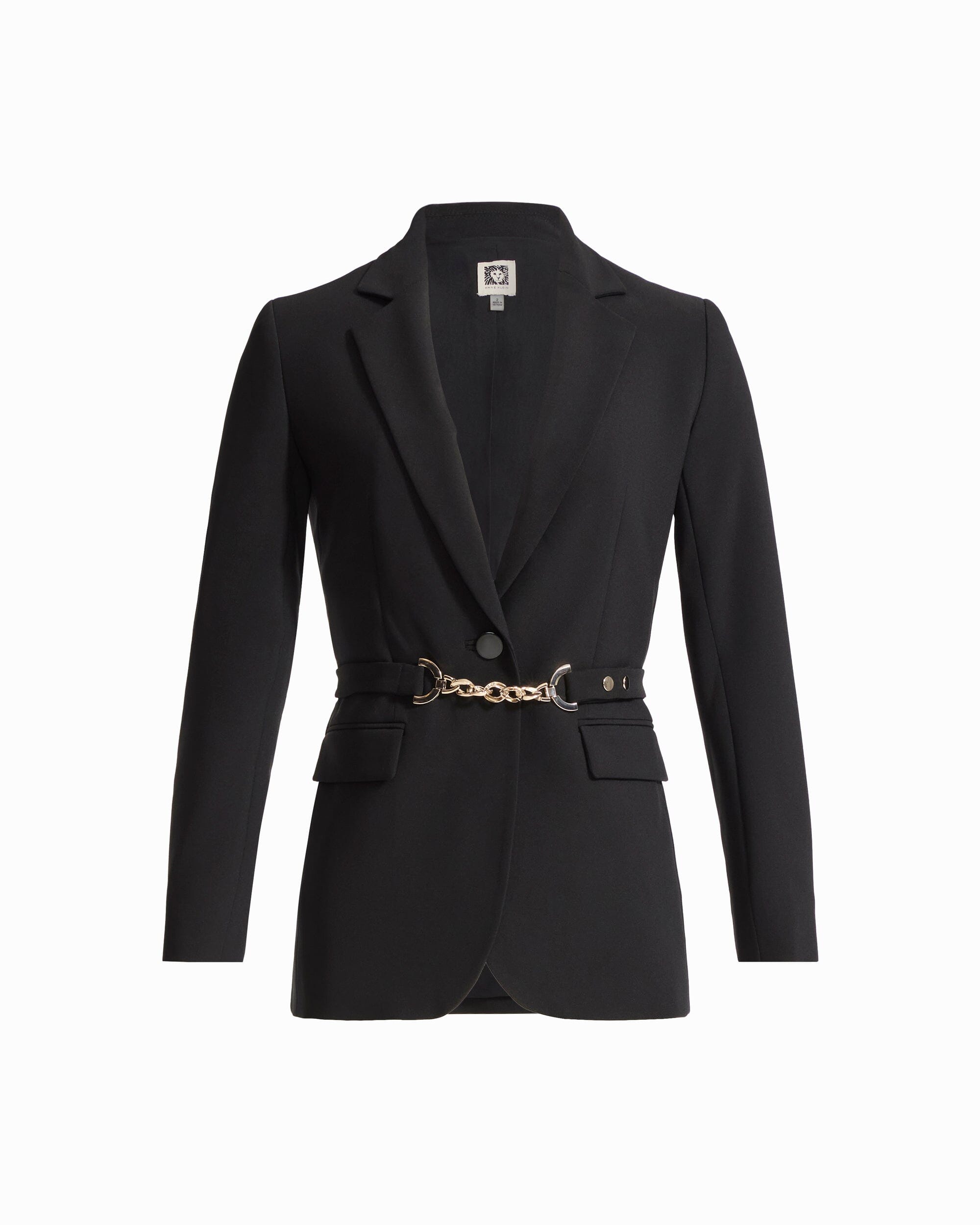 Belted Notch Lapel Single-Button Jacket Apparel & Accessories Kasper