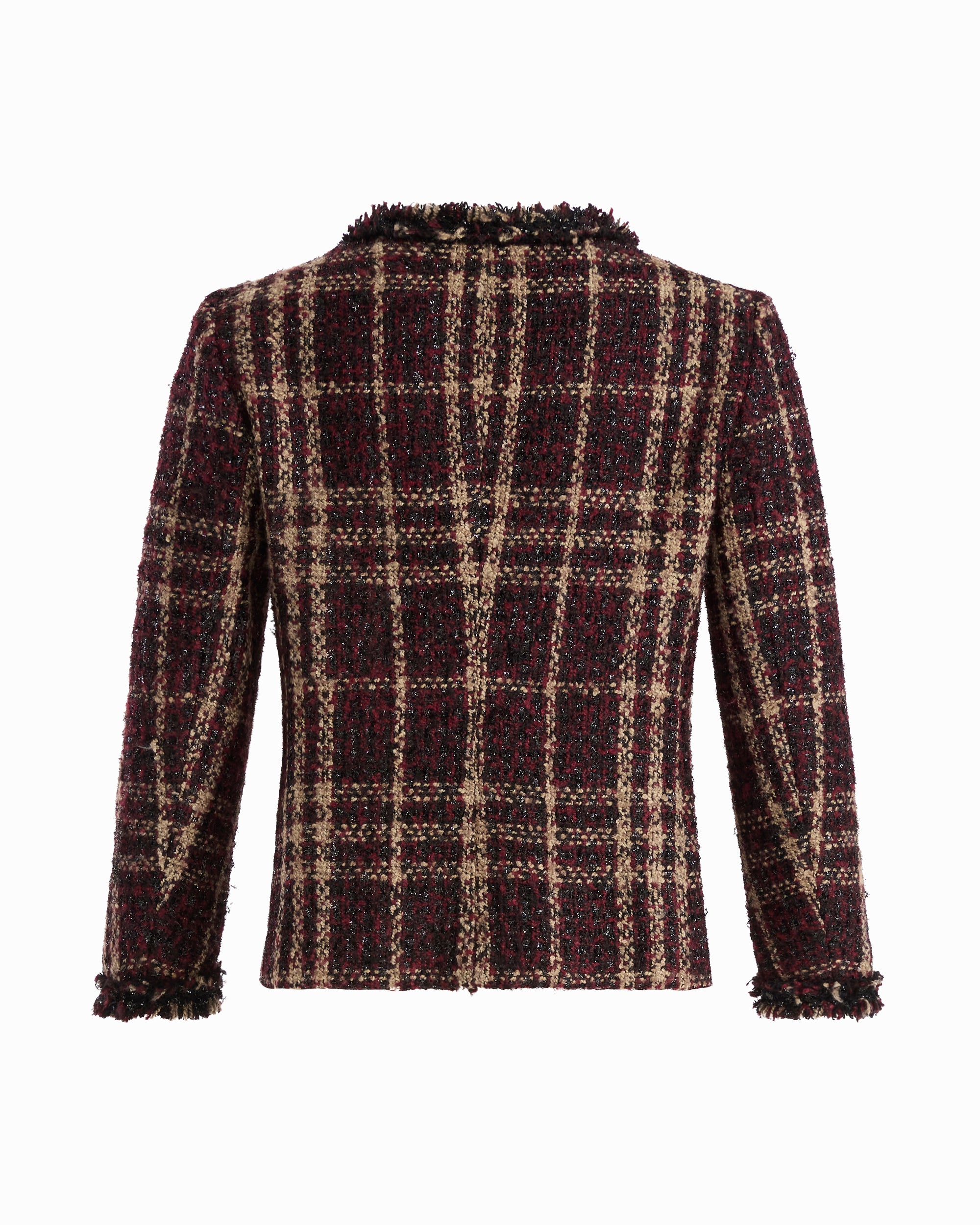 Fringe-Trim Tweed Jacket