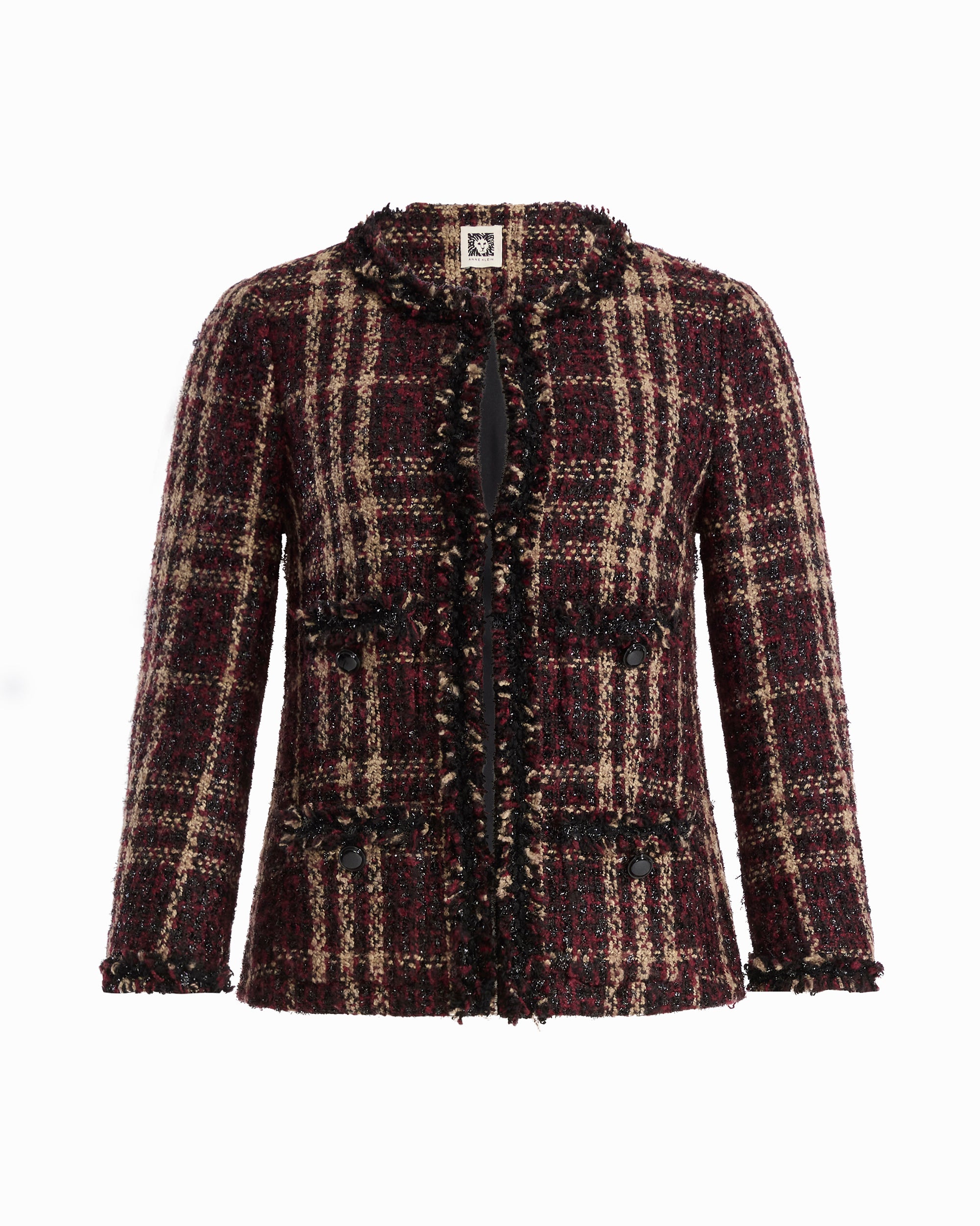 Fringe-Trim Tweed Jacket