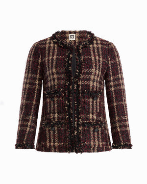 Fringe-Trim Tweed Jacket