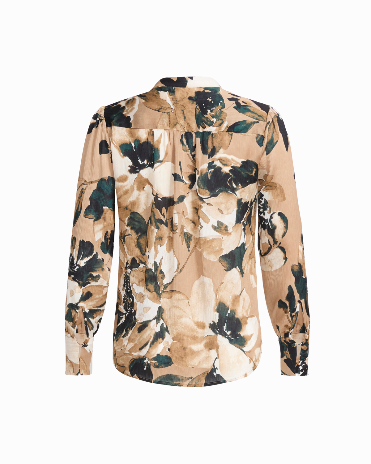 Pleat Front Floral Blouse