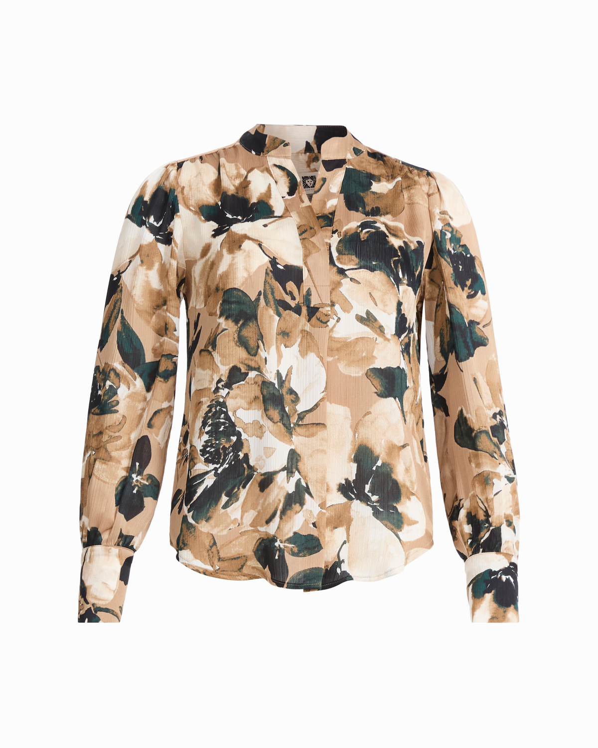Pleat Front Floral Blouse