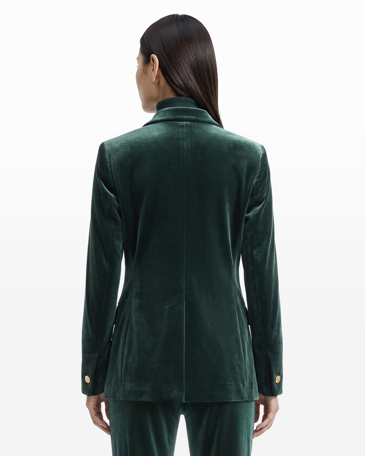 Velour Notch Collar Jacket