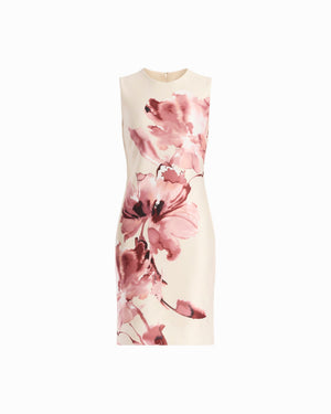 Printed Scuba Sheath Dress Dresses Kasper