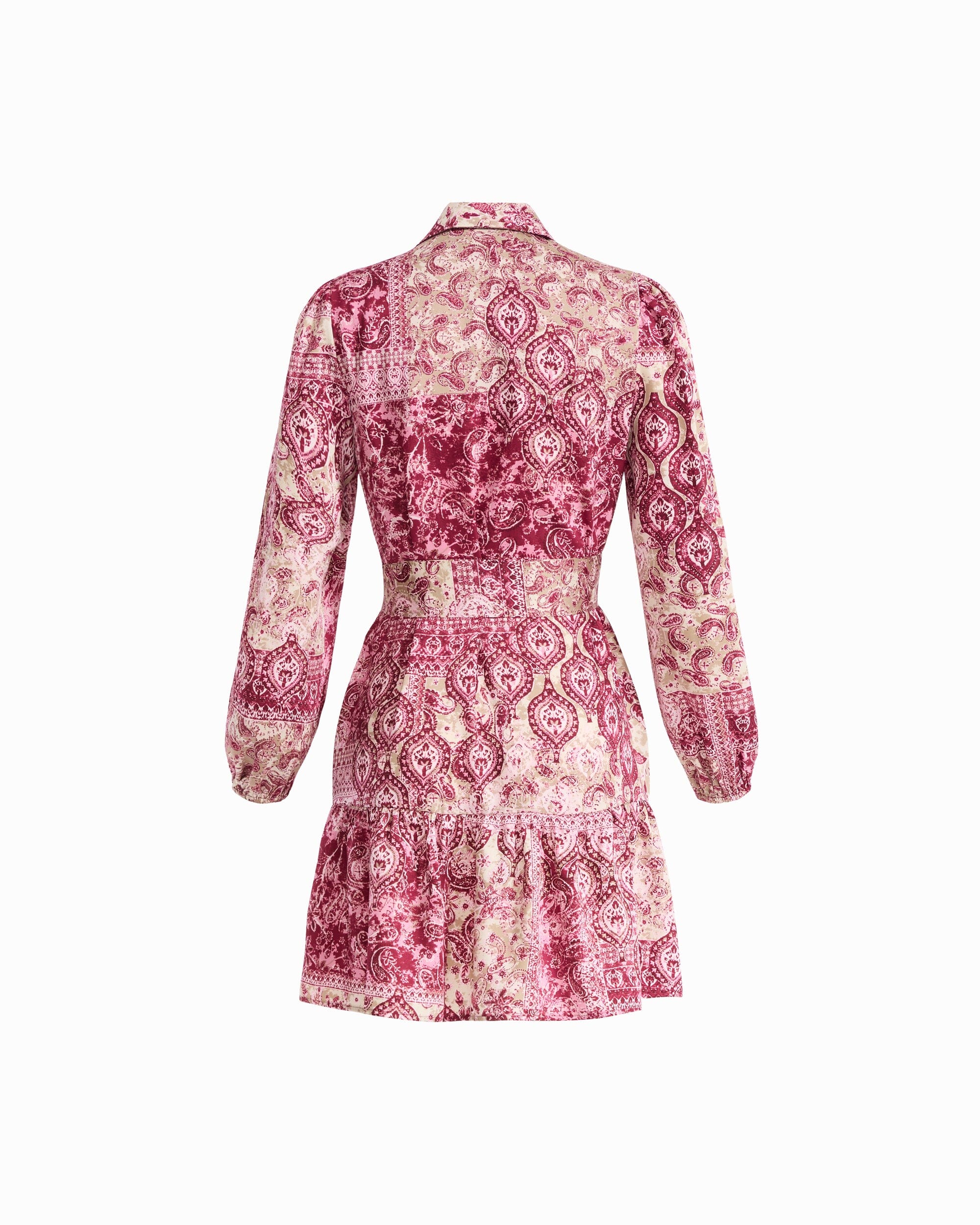 Printed Twill Tiered Shirt Dress Dresses Kasper