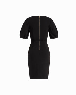 Boat Neck Puff Sleeve Sheath Dress Dresses Kasper