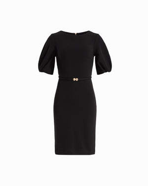 Boat Neck Puff Sleeve Sheath Dress Dresses Kasper