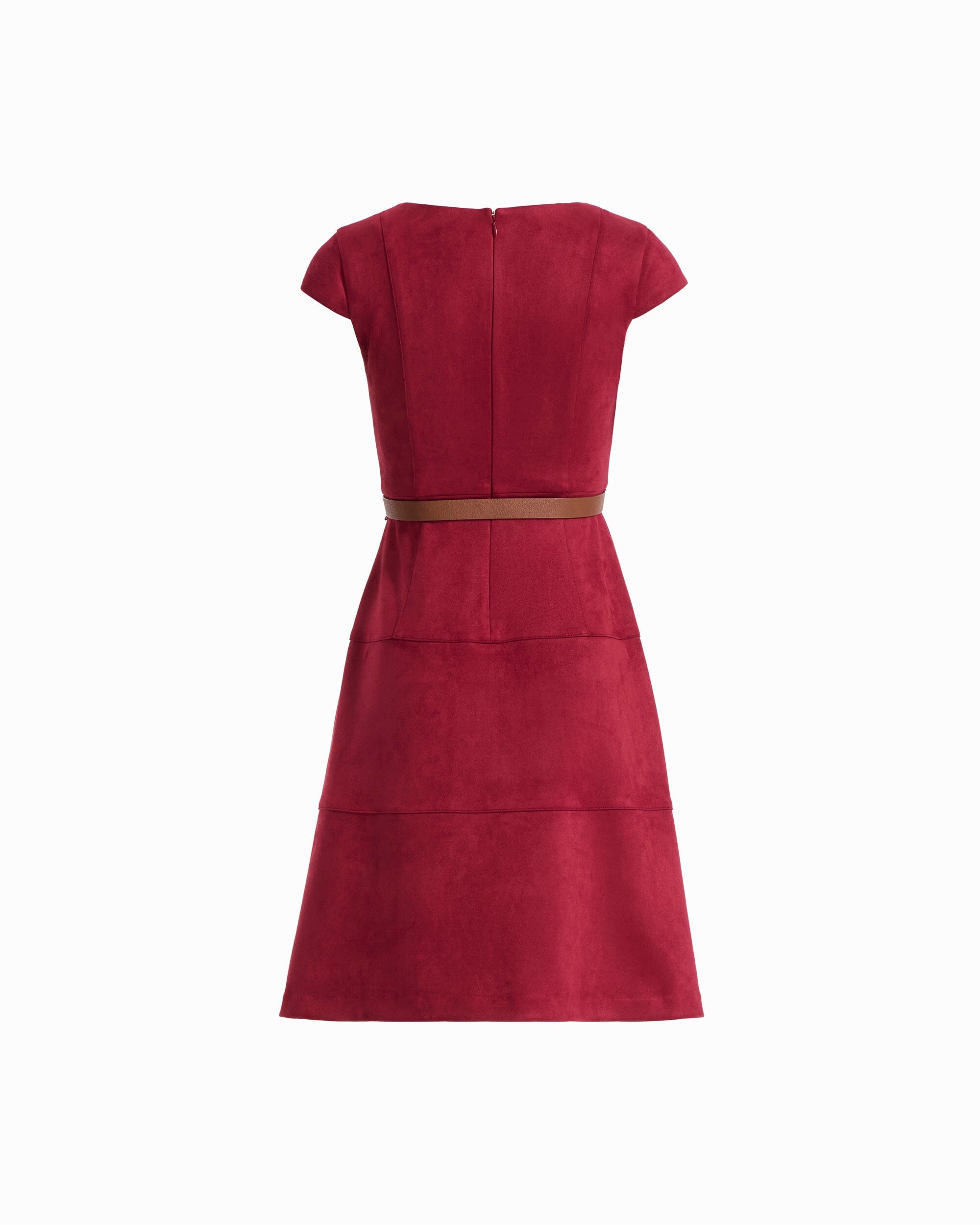 Scuba Suede Boat Neck Dress Dresses Kasper