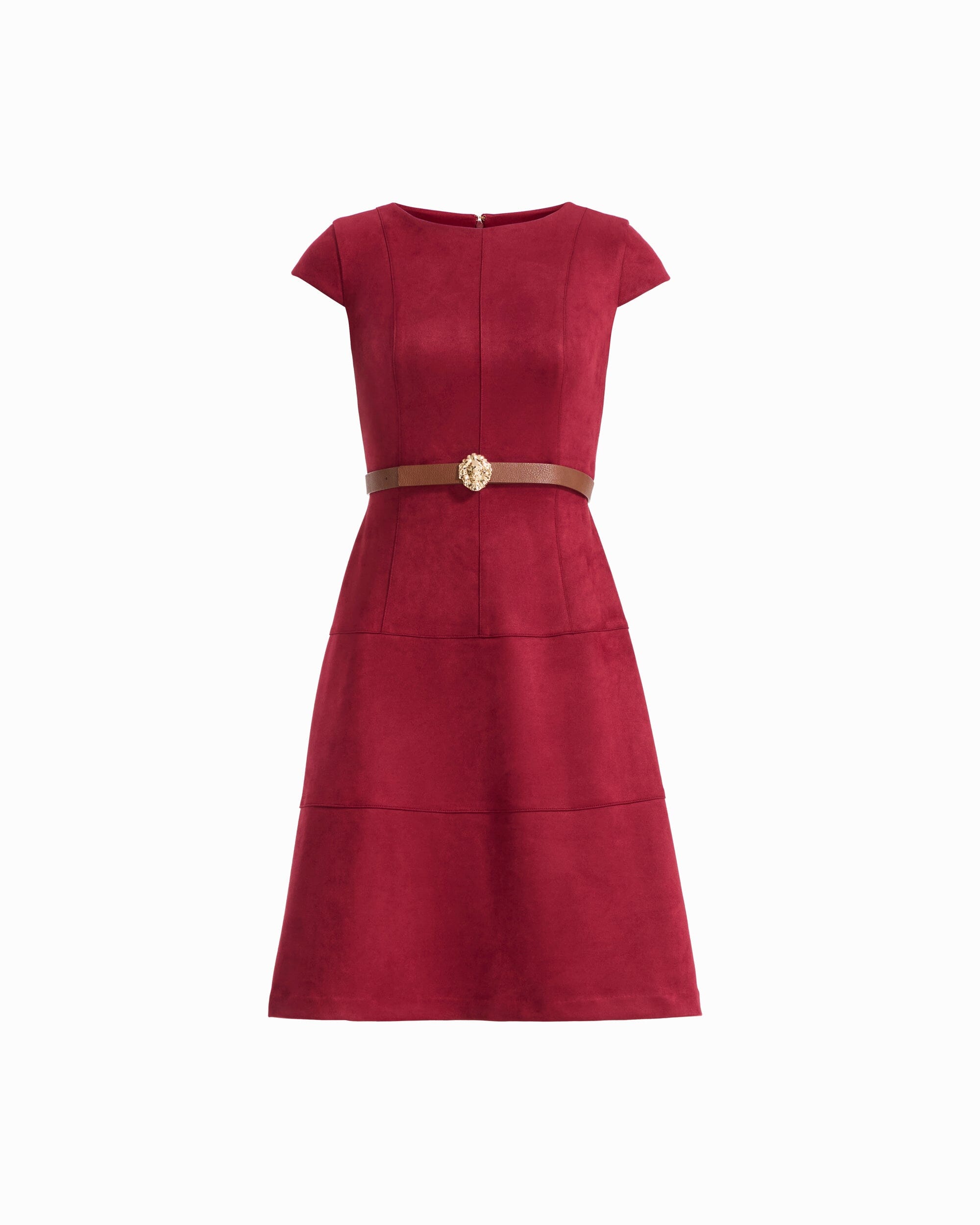 Scuba Suede Boat Neck Dress Dresses Kasper