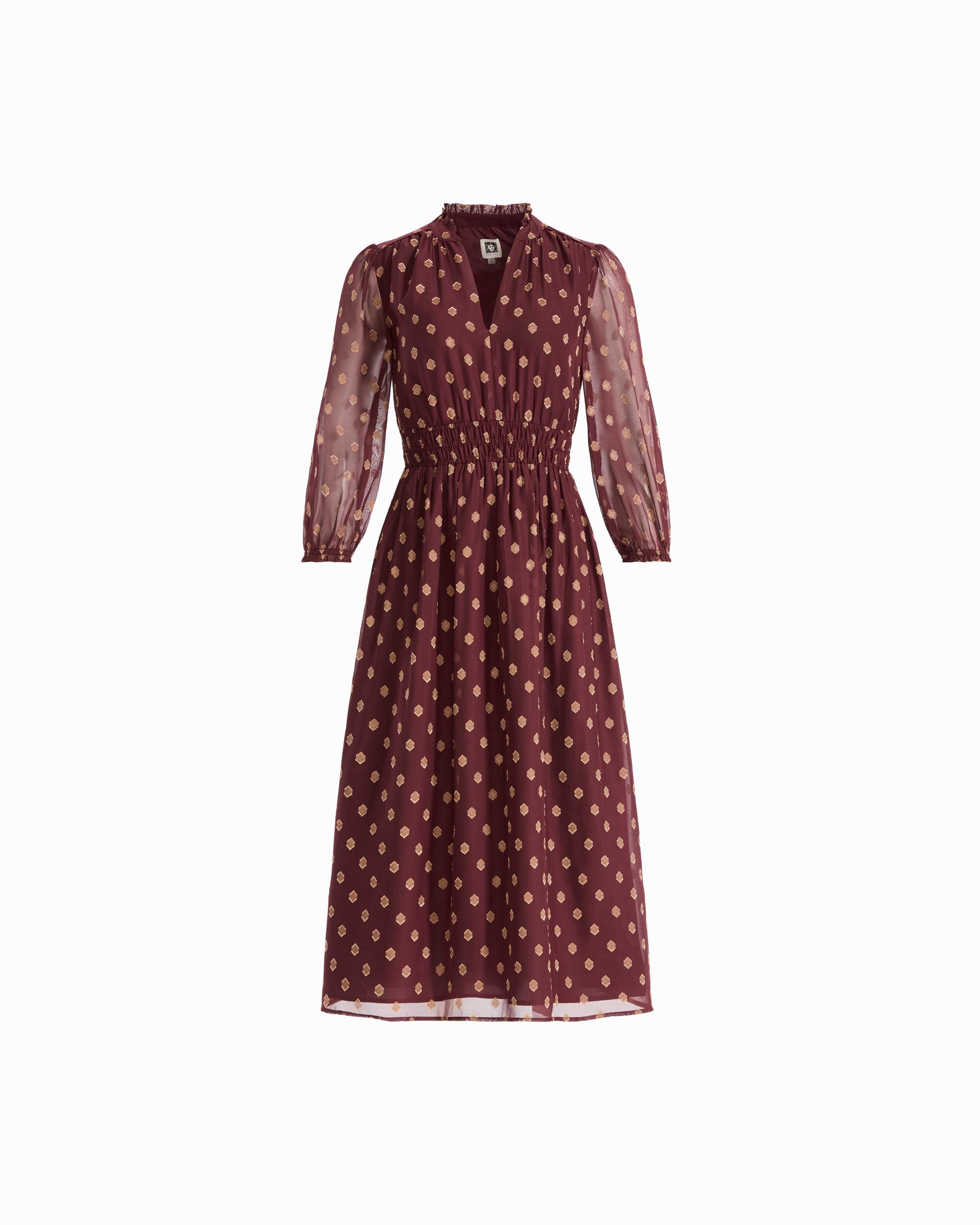 V-Neck Chiffon Midi Dress Dresses Kasper