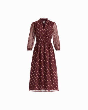 V-Neck Chiffon Midi Dress Dresses Kasper
