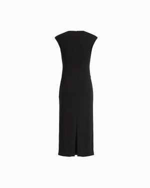 Button Neck Midi Dress Dresses Kasper