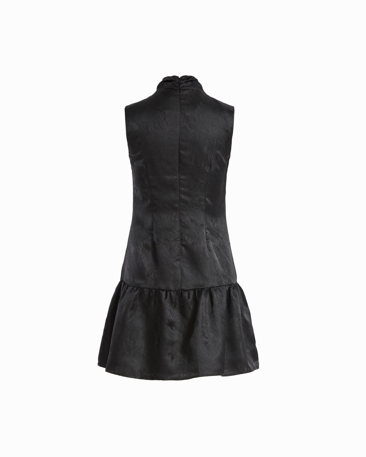 Anne Klein Sleeveless Bow Neck Tiered Jacquard Dress