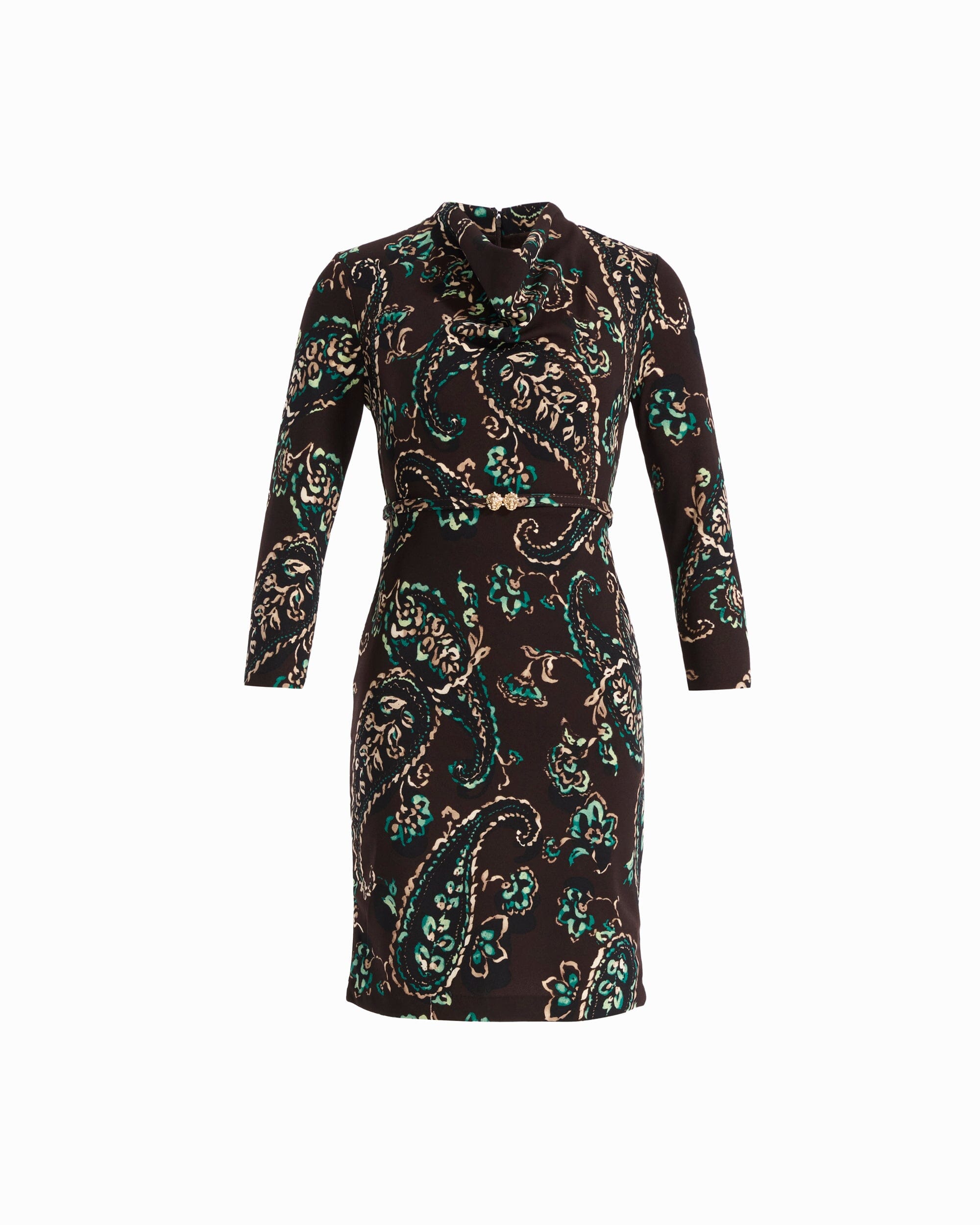 Cowl Neck Long Sleeve Sheath Dress Dresses Kasper