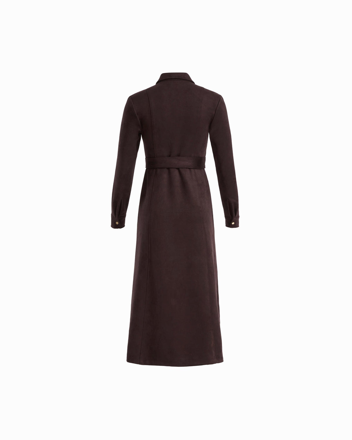 Anne Klein Scuba Suede Tie Front Shirt Dress