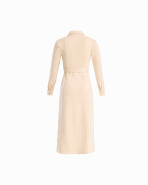 Scuba Suede Tie Front Shirt Dress Dresses Kasper