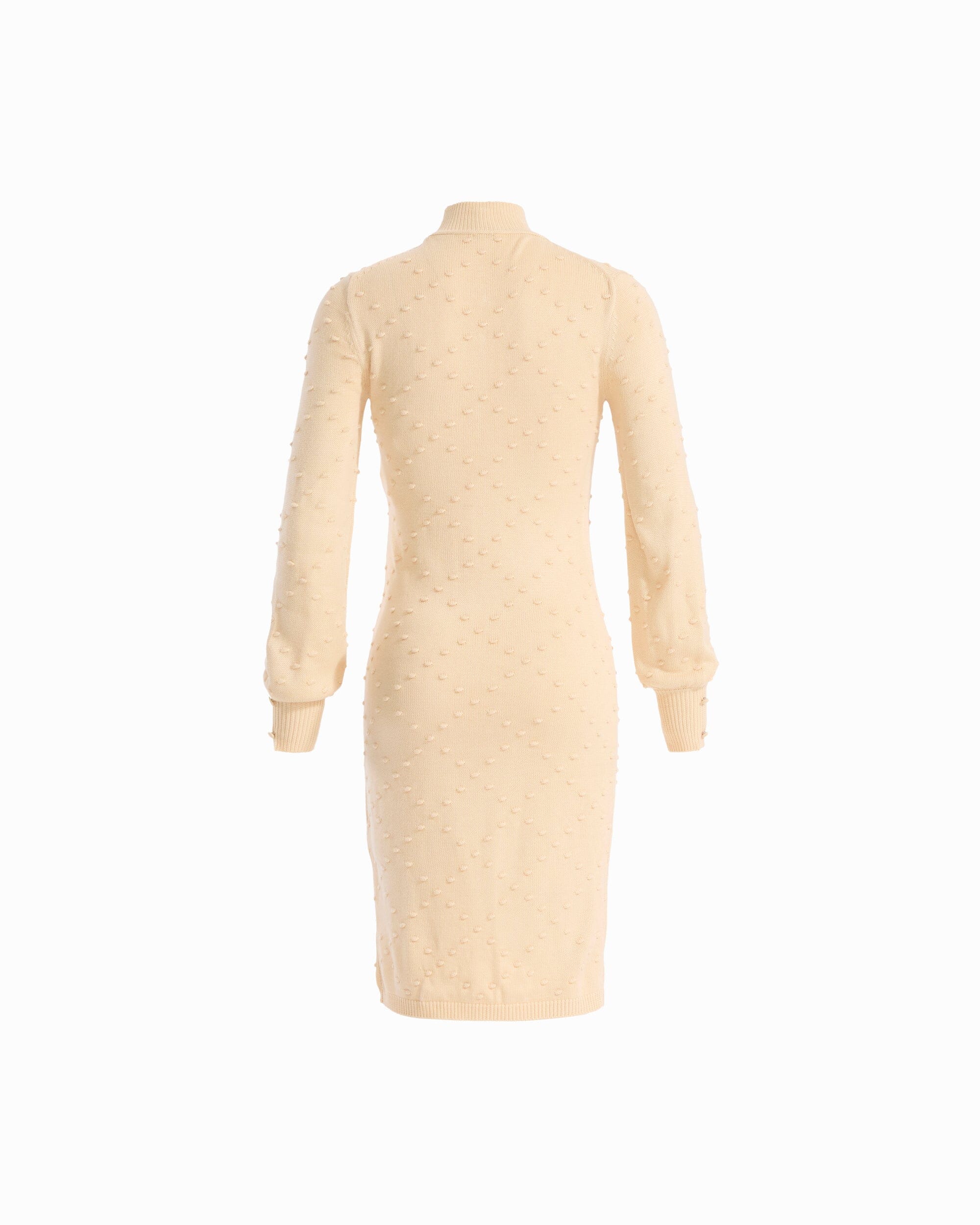 Bobble Diamond Stitch Turtleneck Dress Dresses Kasper
