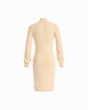 Bobble Diamond Stitch Turtleneck Dress Dresses Kasper