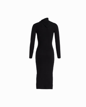 Ribbed Long Sleeve Turtleneck Dress Dresses Kasper