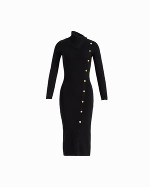 Ribbed Long Sleeve Turtleneck Dress Dresses Kasper