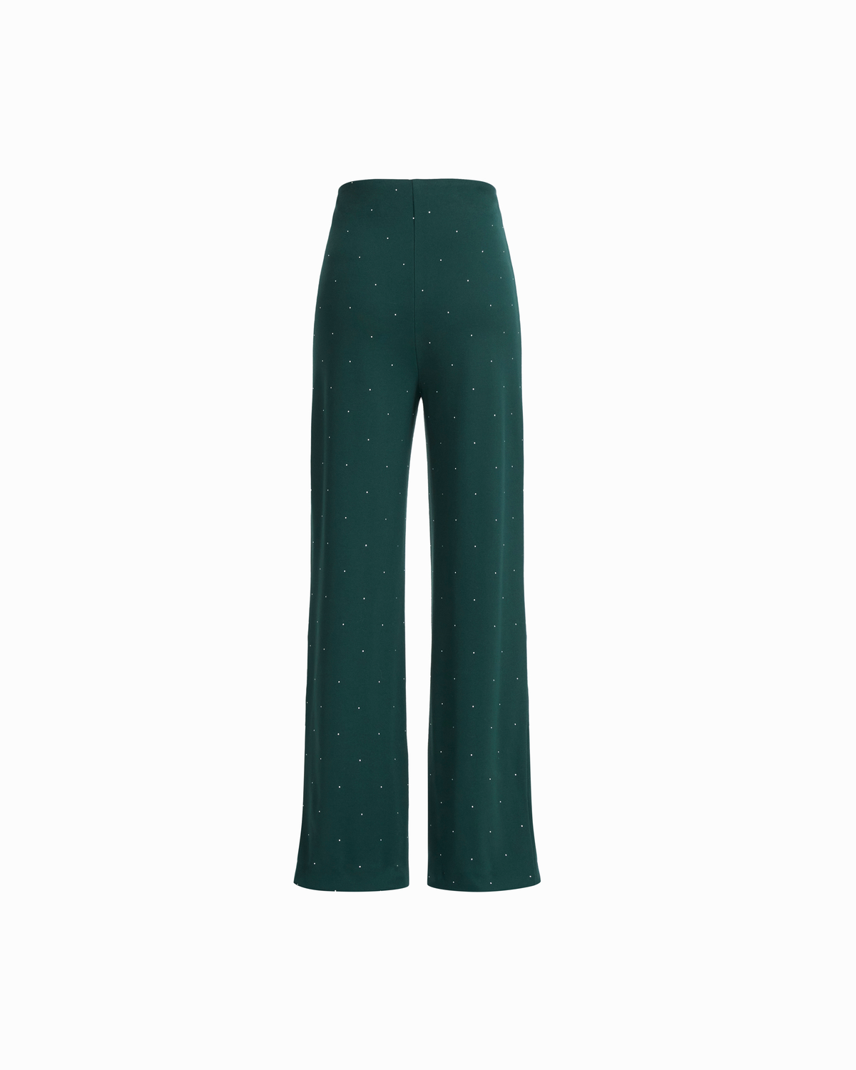 Petite High-Rise Wide Leg Embellished Pant