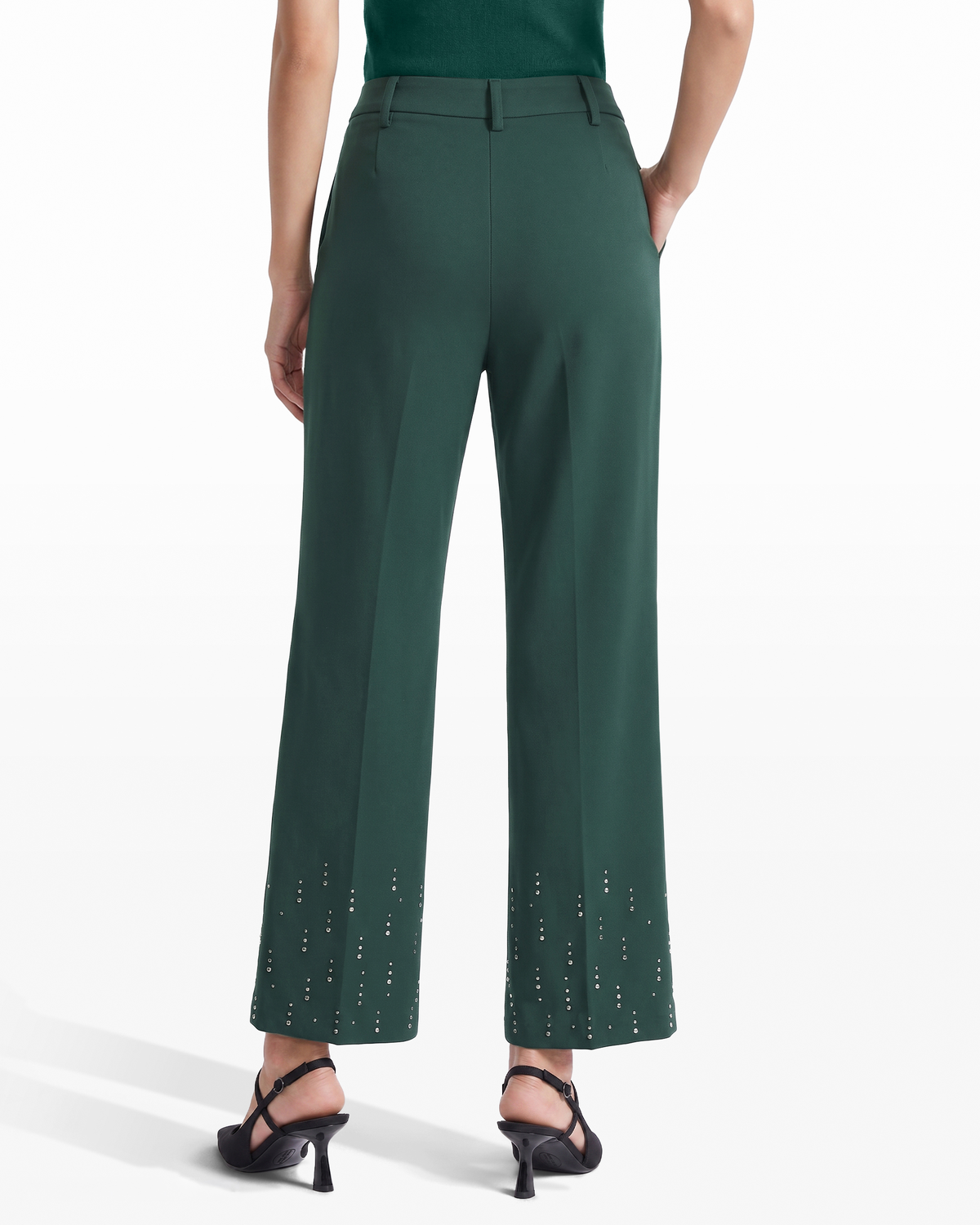 Embellished Ankle Flare Pant