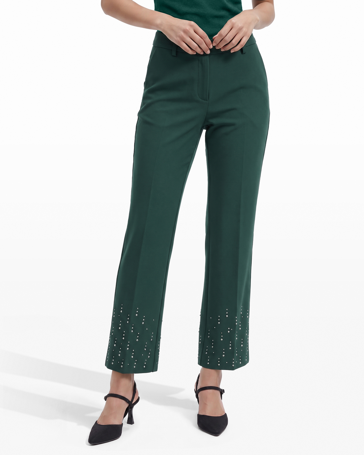 Embellished Ankle Flare Pant