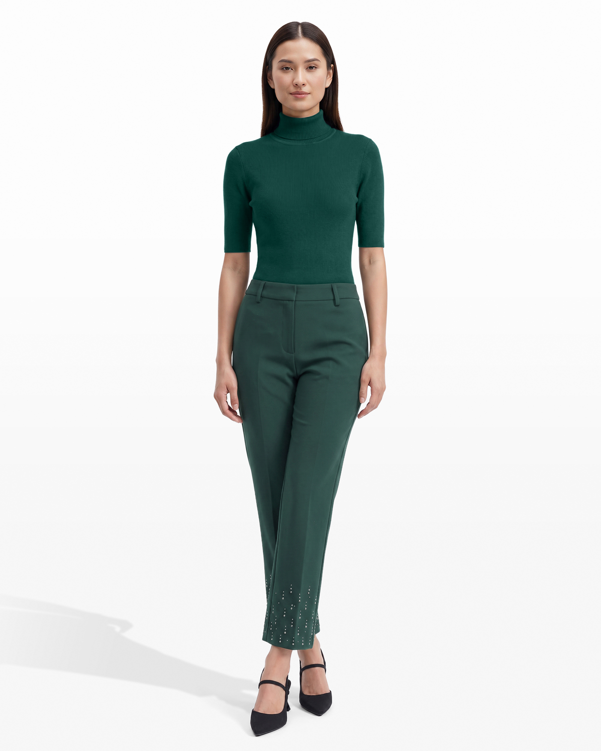 Embellished Ankle Flare Pant