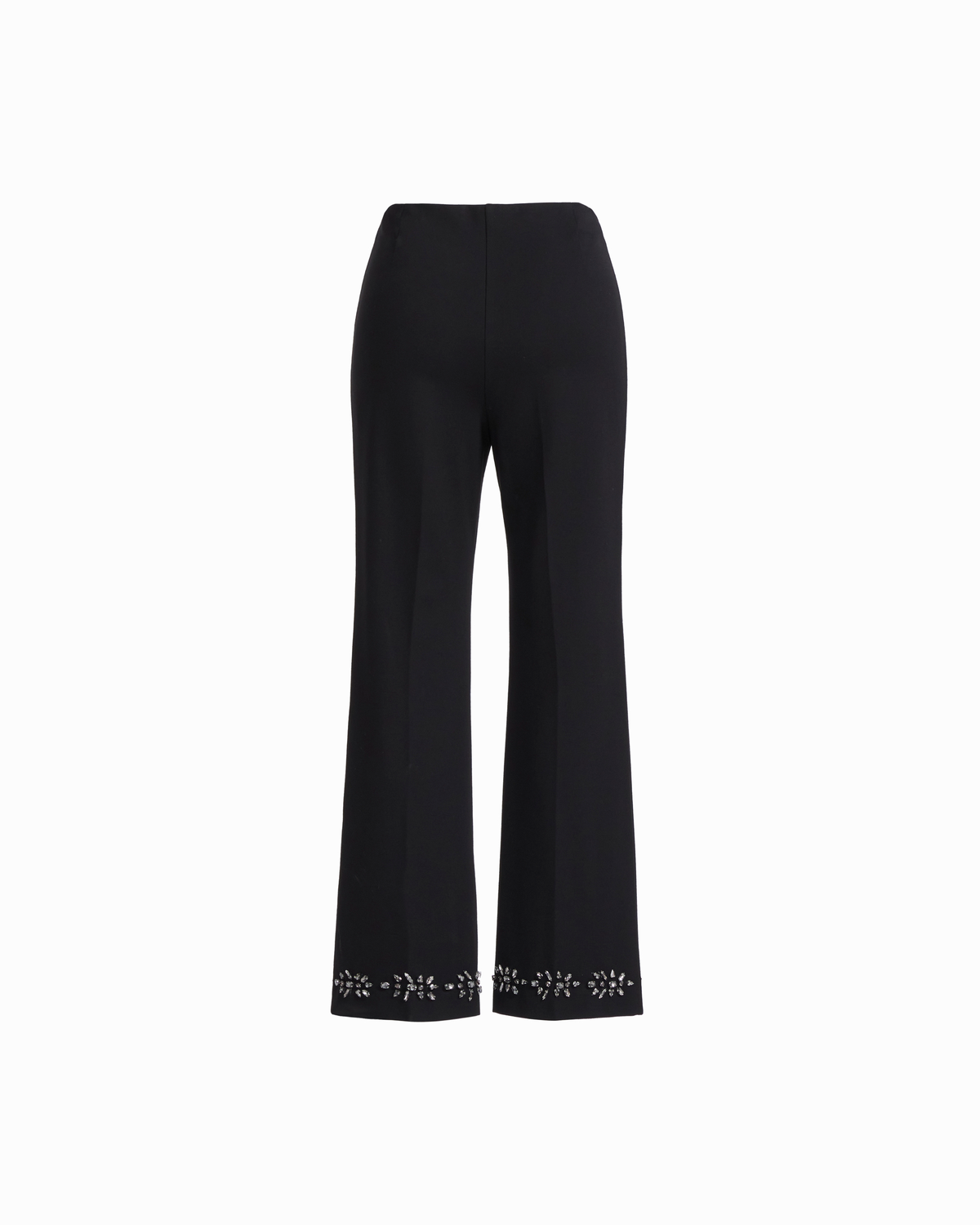 Mid-Rise Ankle Flare Embellished Pant