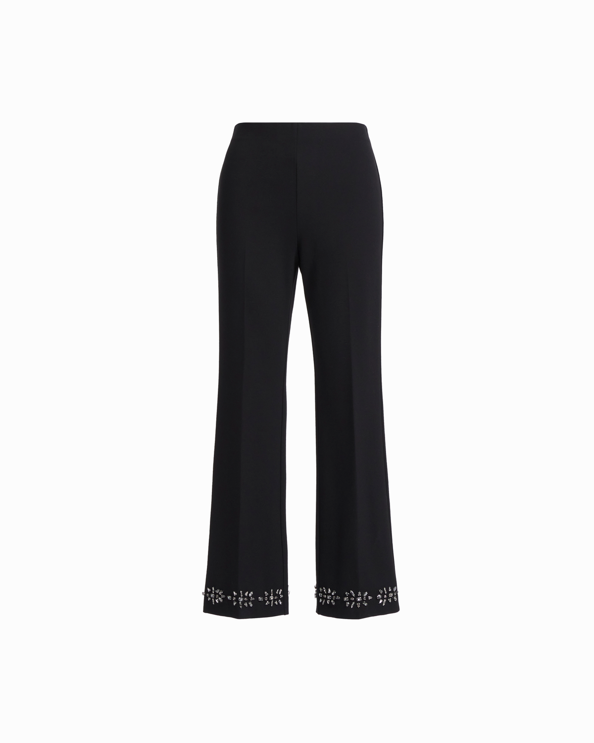 Mid-Rise Ankle Flare Embellished Pant
