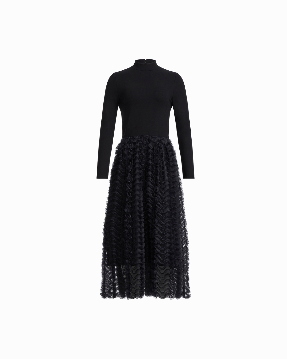 Turtleneck Fit & Flare Dress