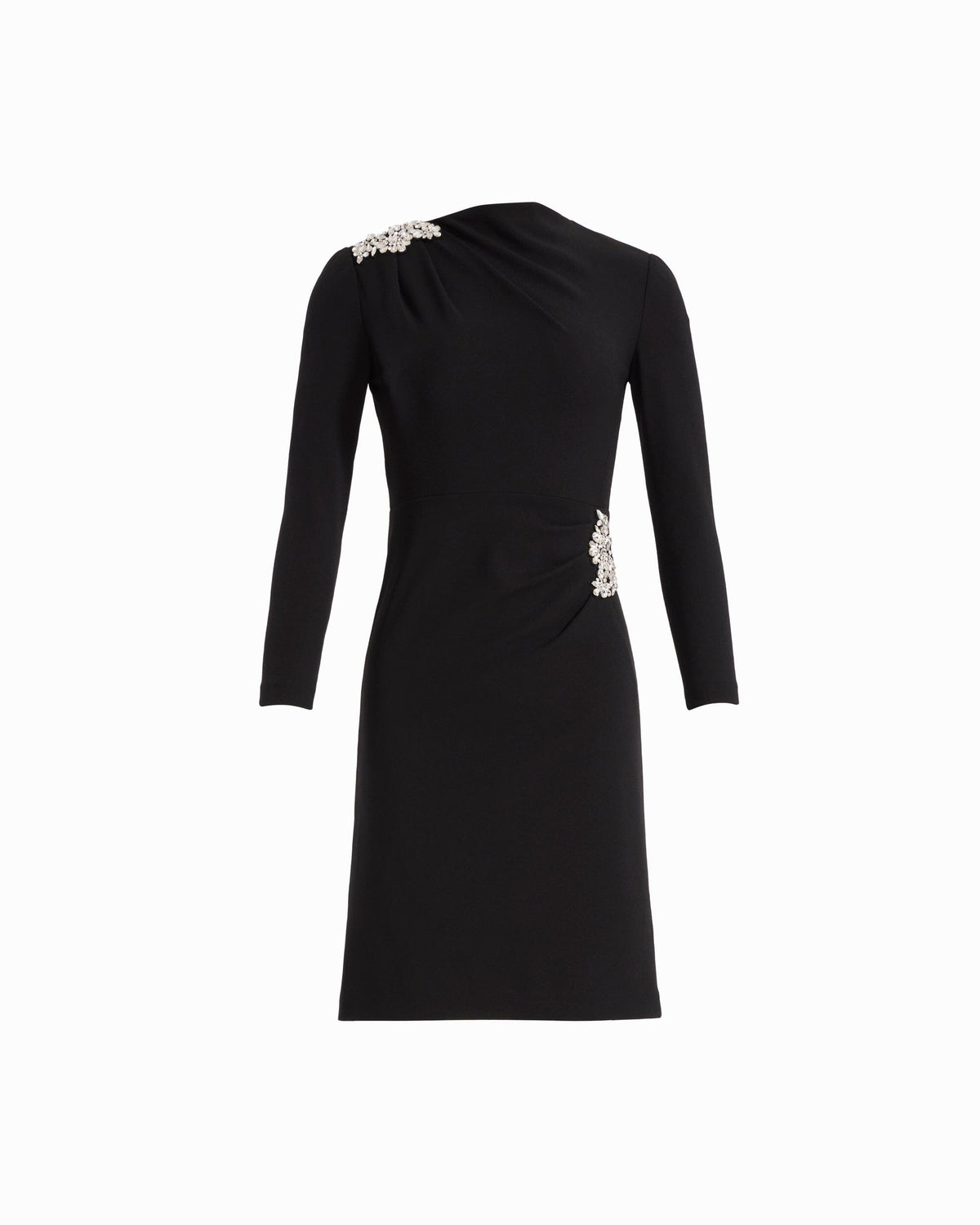 Anne Klein ANNE BLACK Embellished Draped Neck Dress
