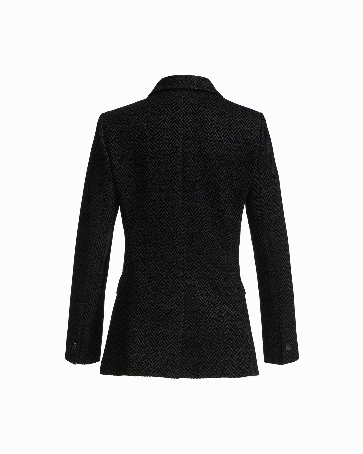 Notch Collar One-Button Jacket with Flap Pockets