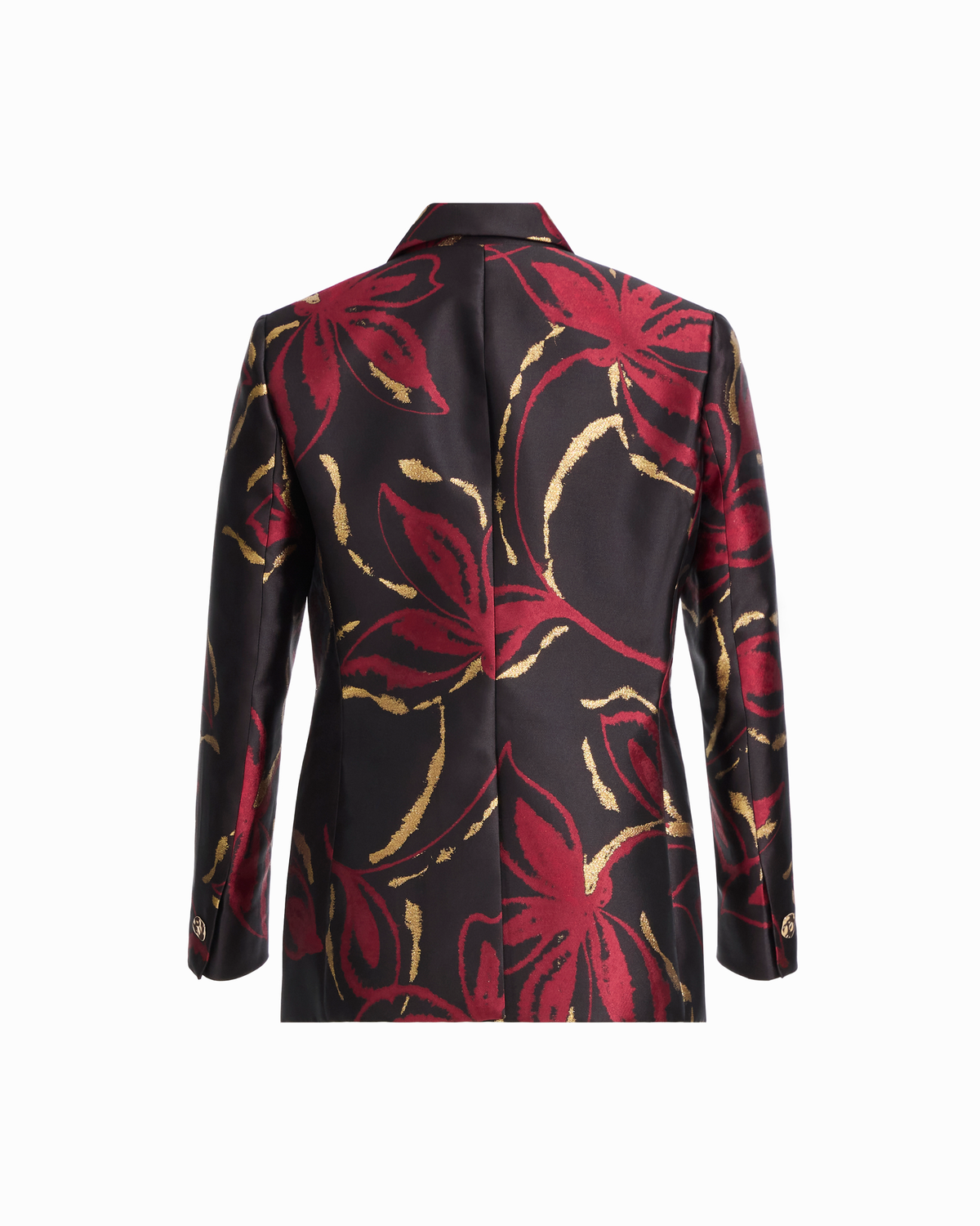One-Button Notch Lapel Jacket with Flap Pockets