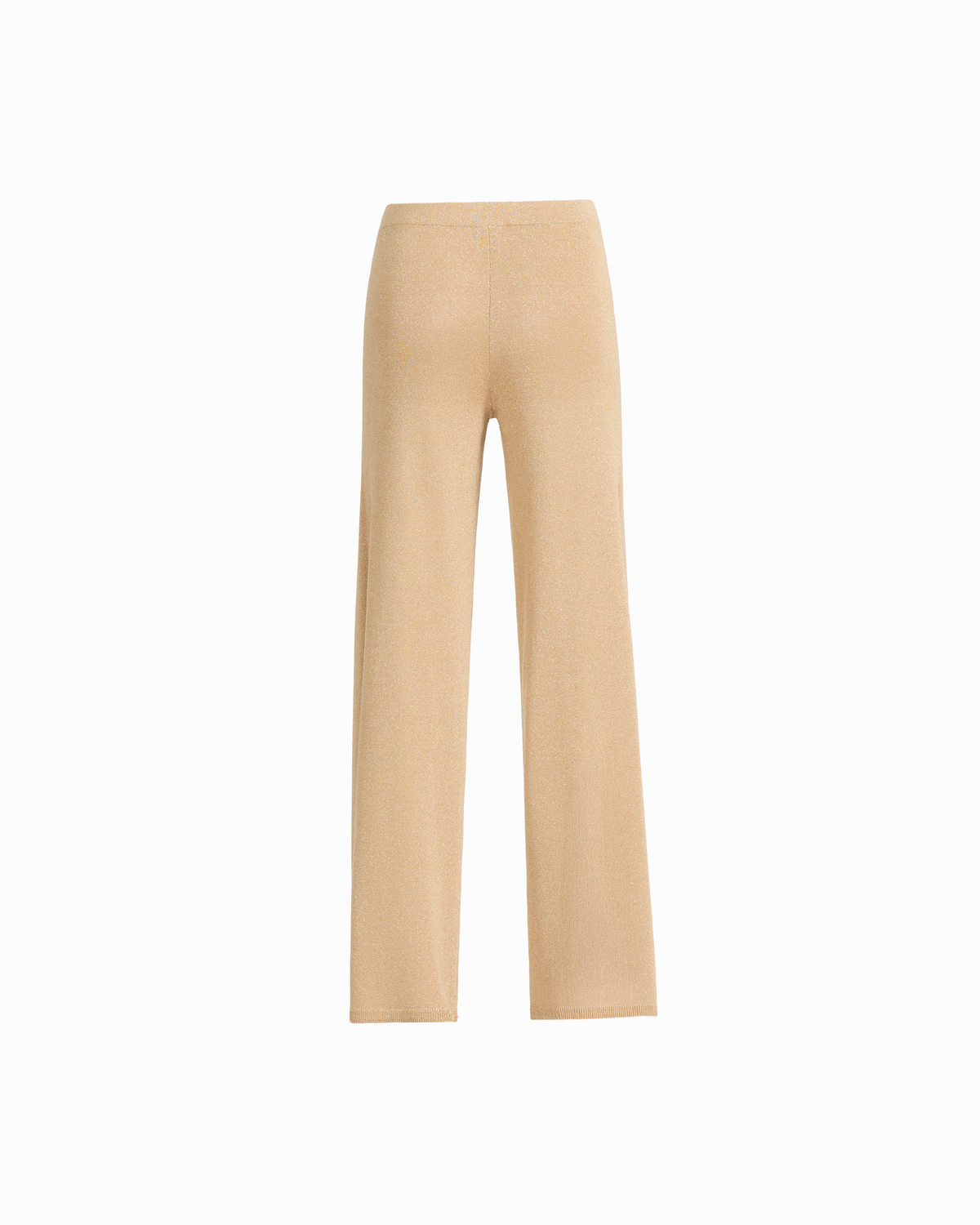 Lurex Wide Leg High Rise Sweater Pant