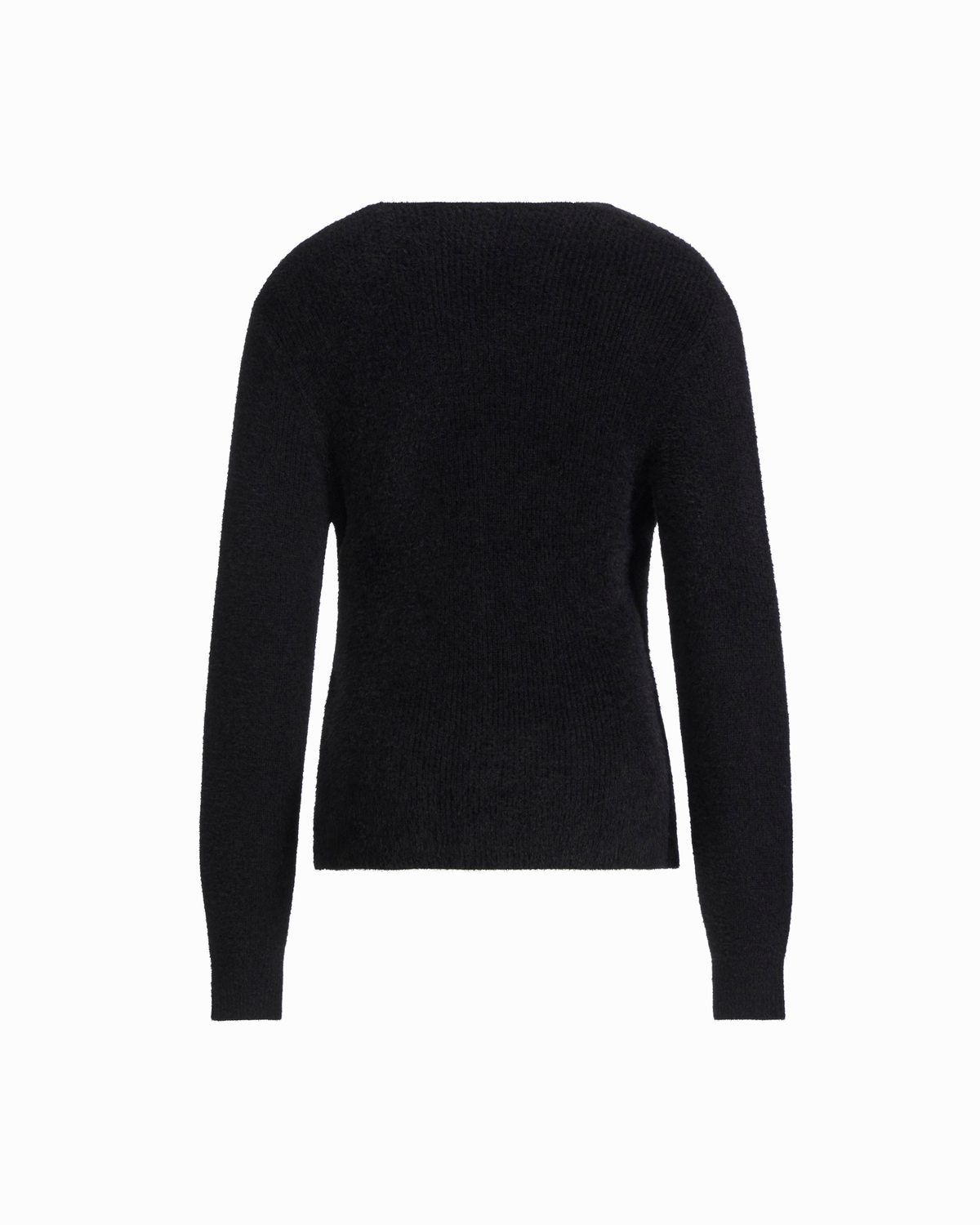 Eyelash Faux Wrap Sweater