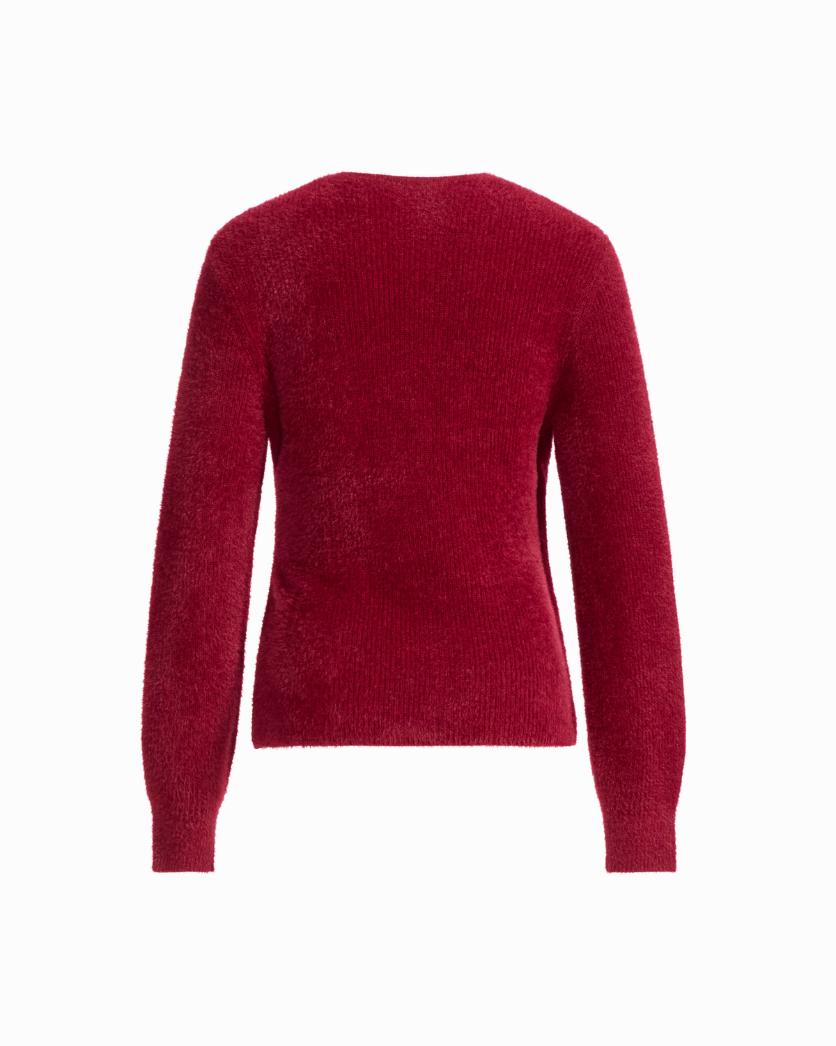 Eyelash Faux Wrap Sweater
