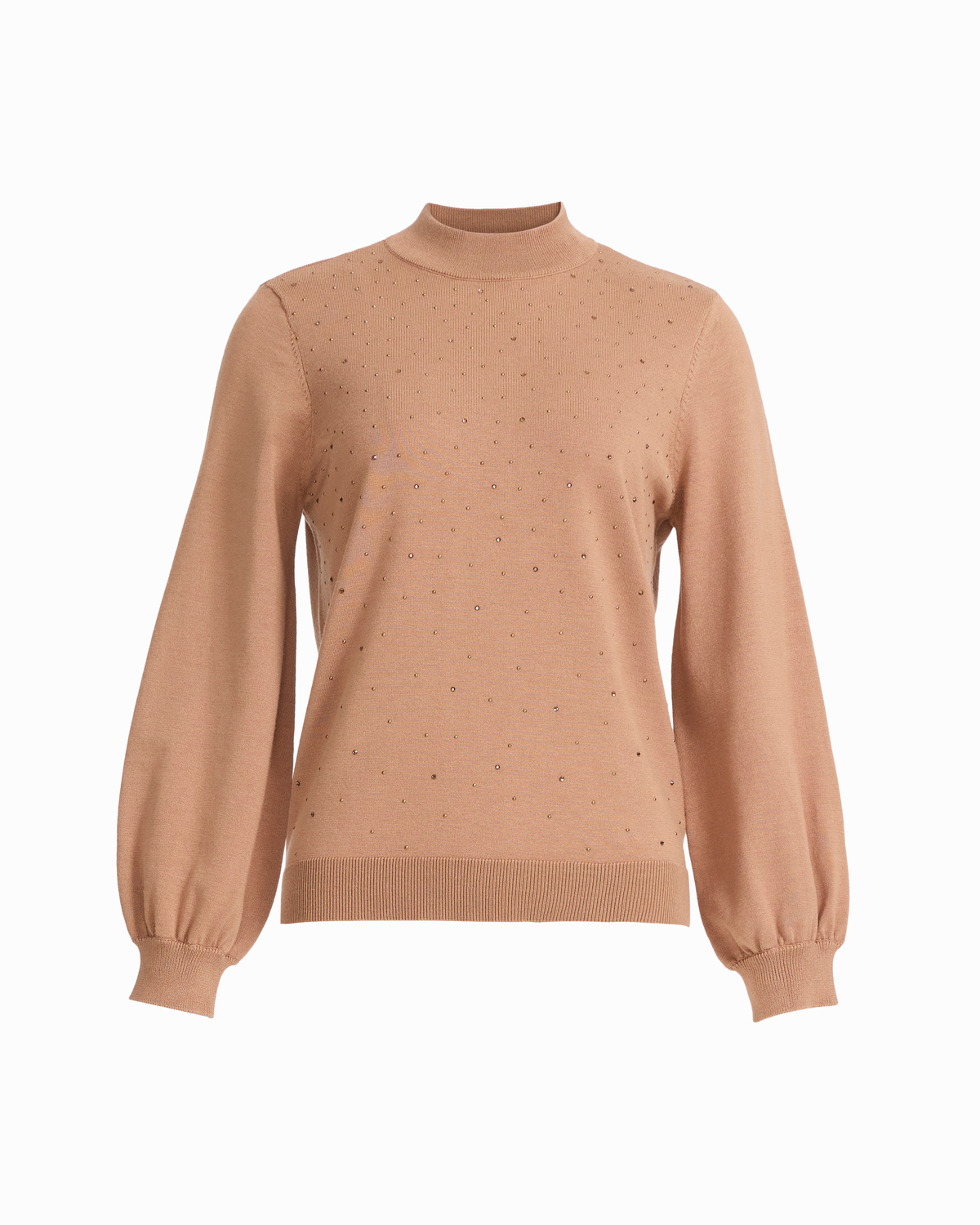 Puff Sleeve Mock Neck Sweater