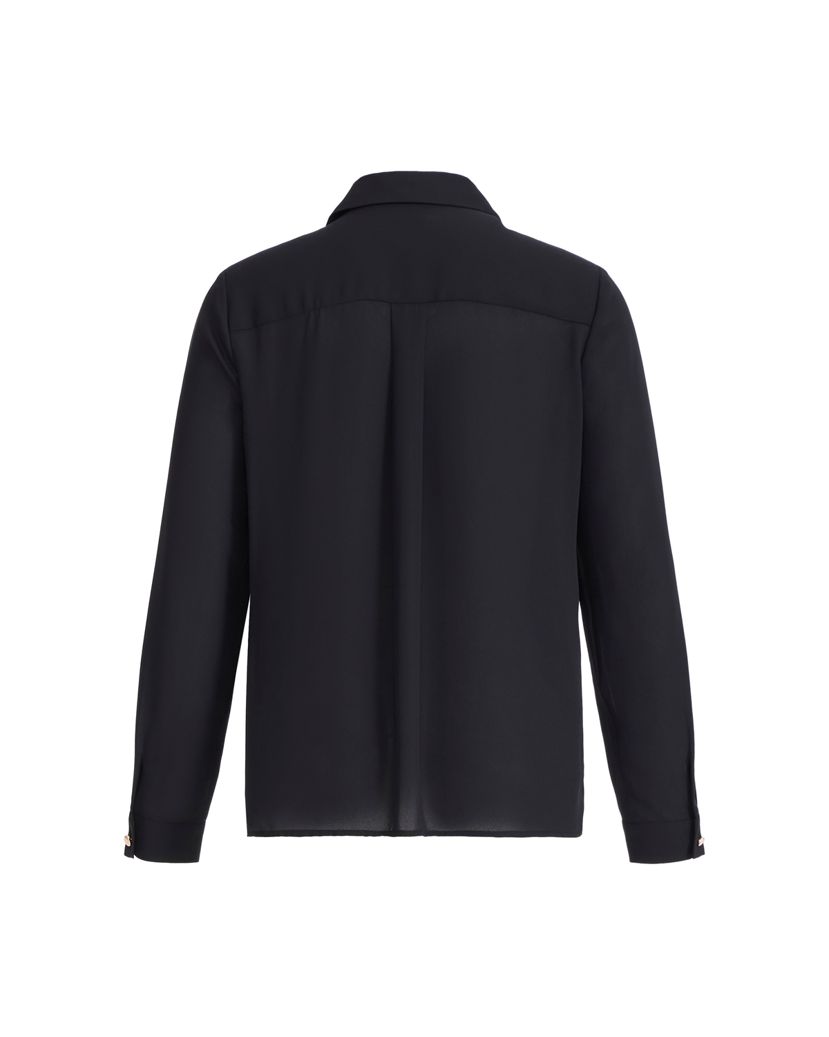 Button-Front Ruffle Blouse