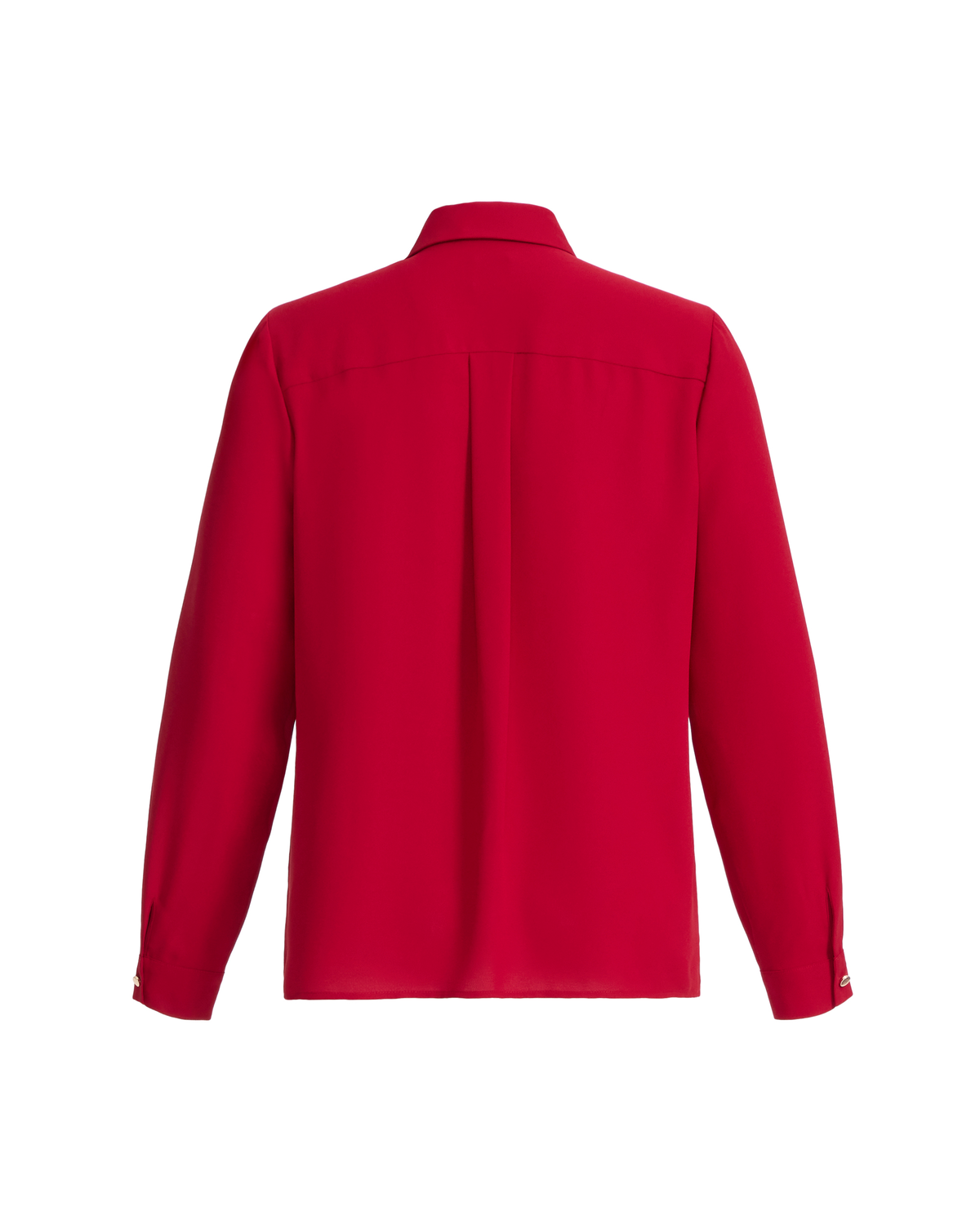 Button-Front Ruffle Blouse