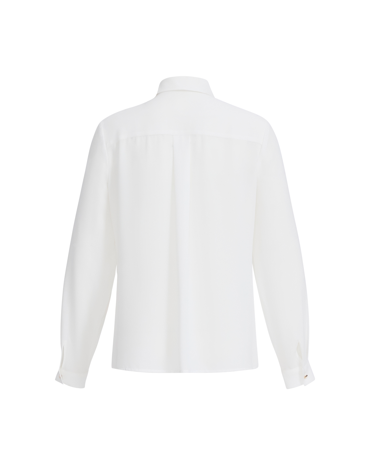 Button-Front Ruffle Blouse
