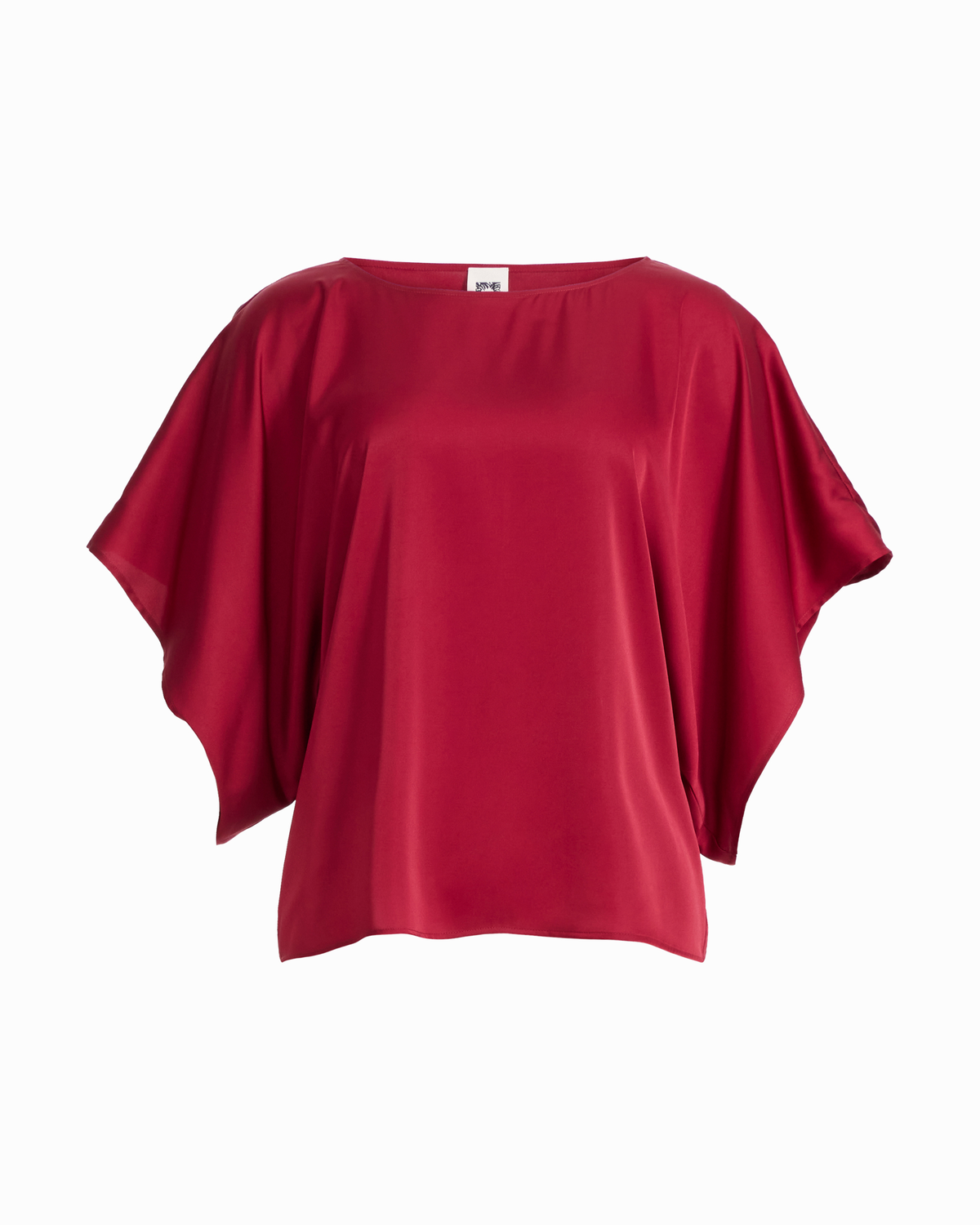 Bateau Neck Short Sleeve Blouse