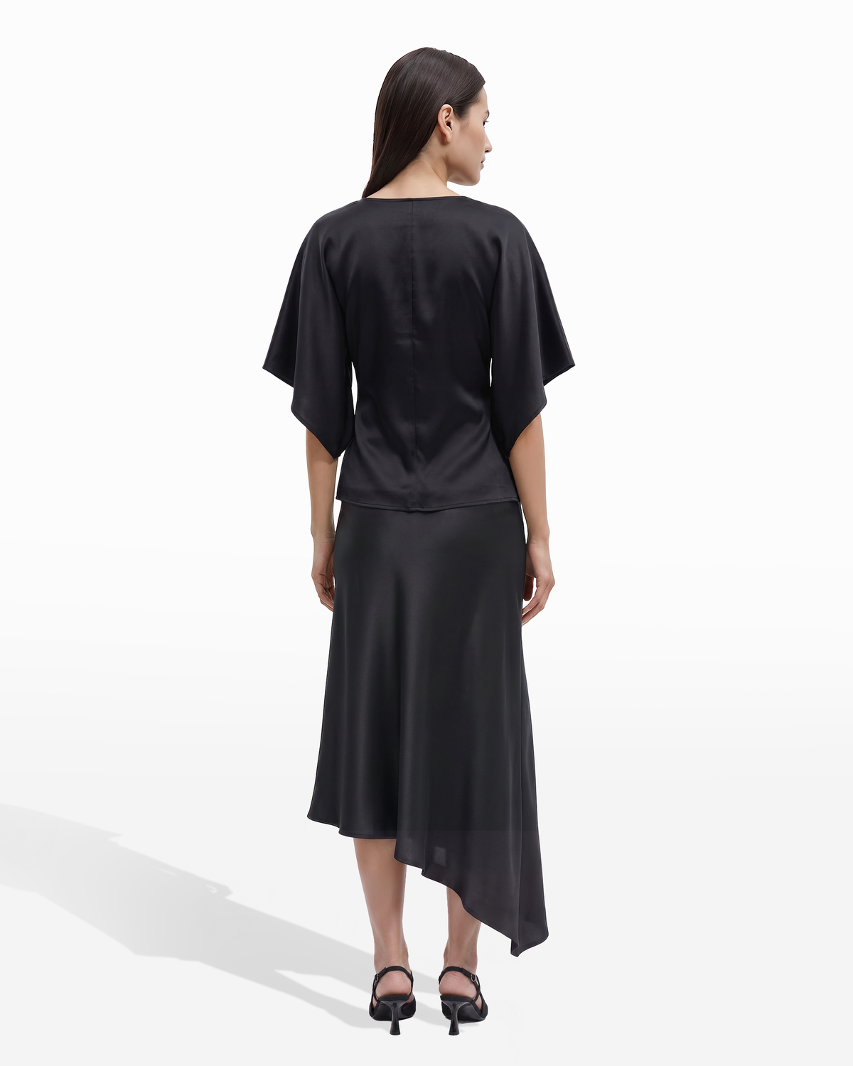 Bateau Neck Short Sleeve Blouse