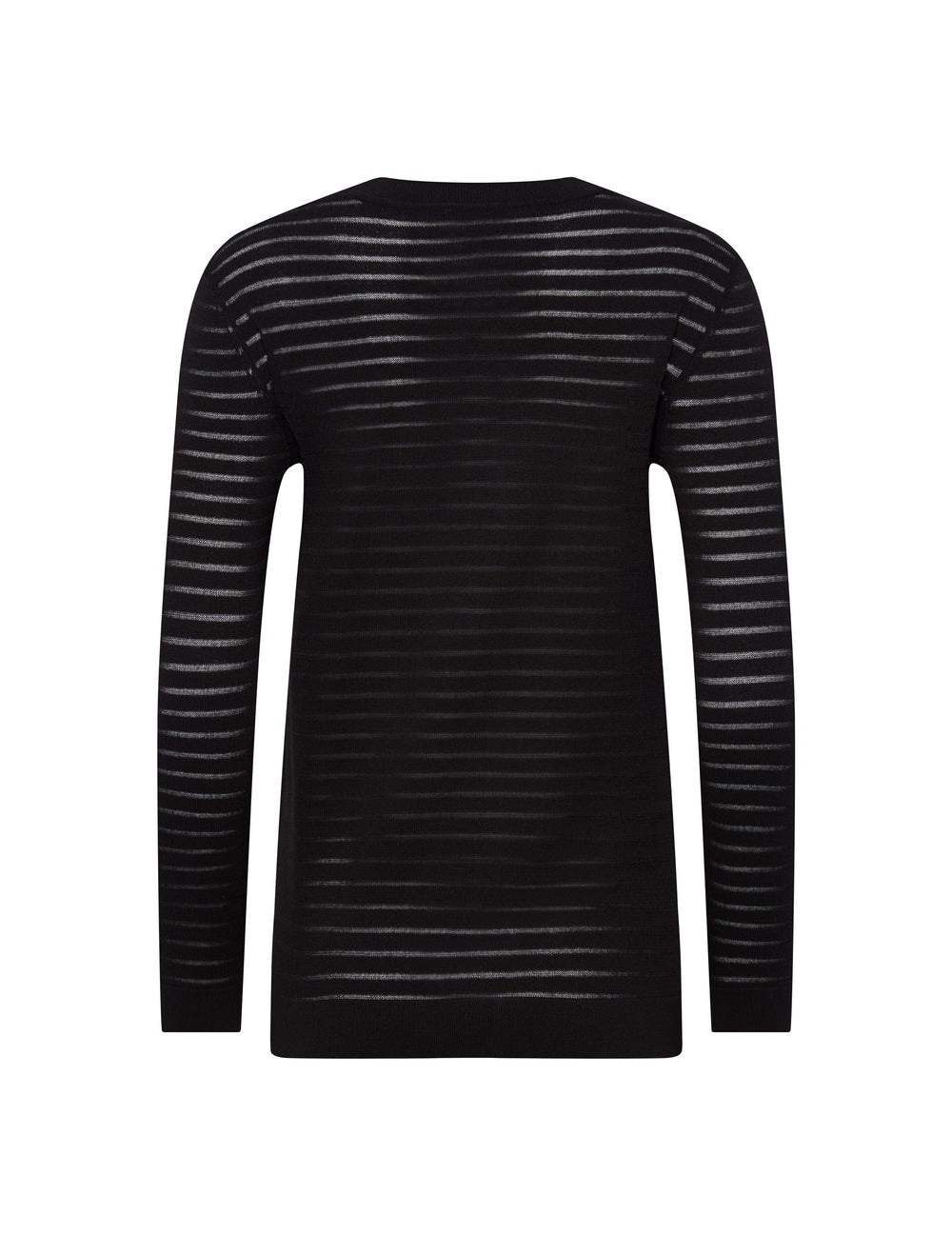 ANNE KLEIN Womens Striped Long Sleeve Open Cardigan Sweater