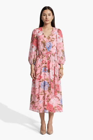 Three-Quarter Sleeve Midi Length Dress Dresses Kasper