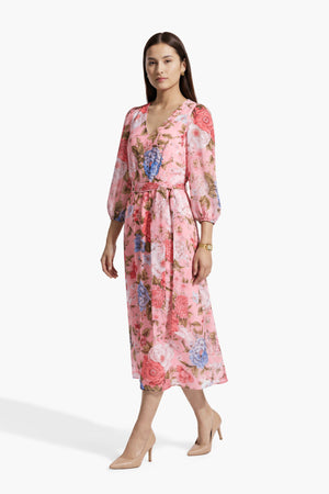 Three-Quarter Sleeve Midi Length Dress Dresses Kasper