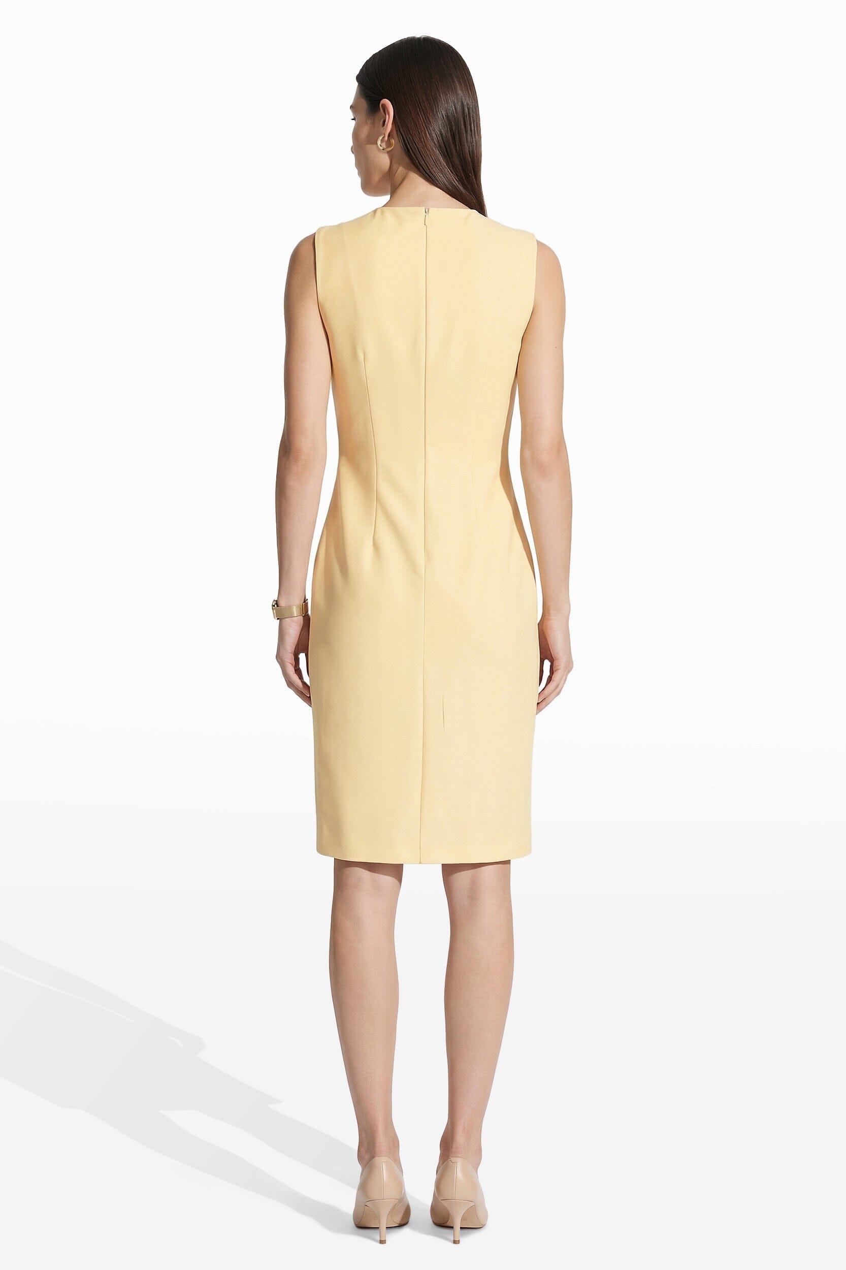 Anne Klein DAFFODIL MULTI Sleeveless Floral Sheath Dress