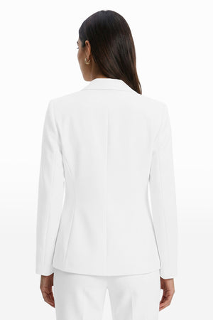 Anne Klein 3 Button Fitted Notch Collar Jacket