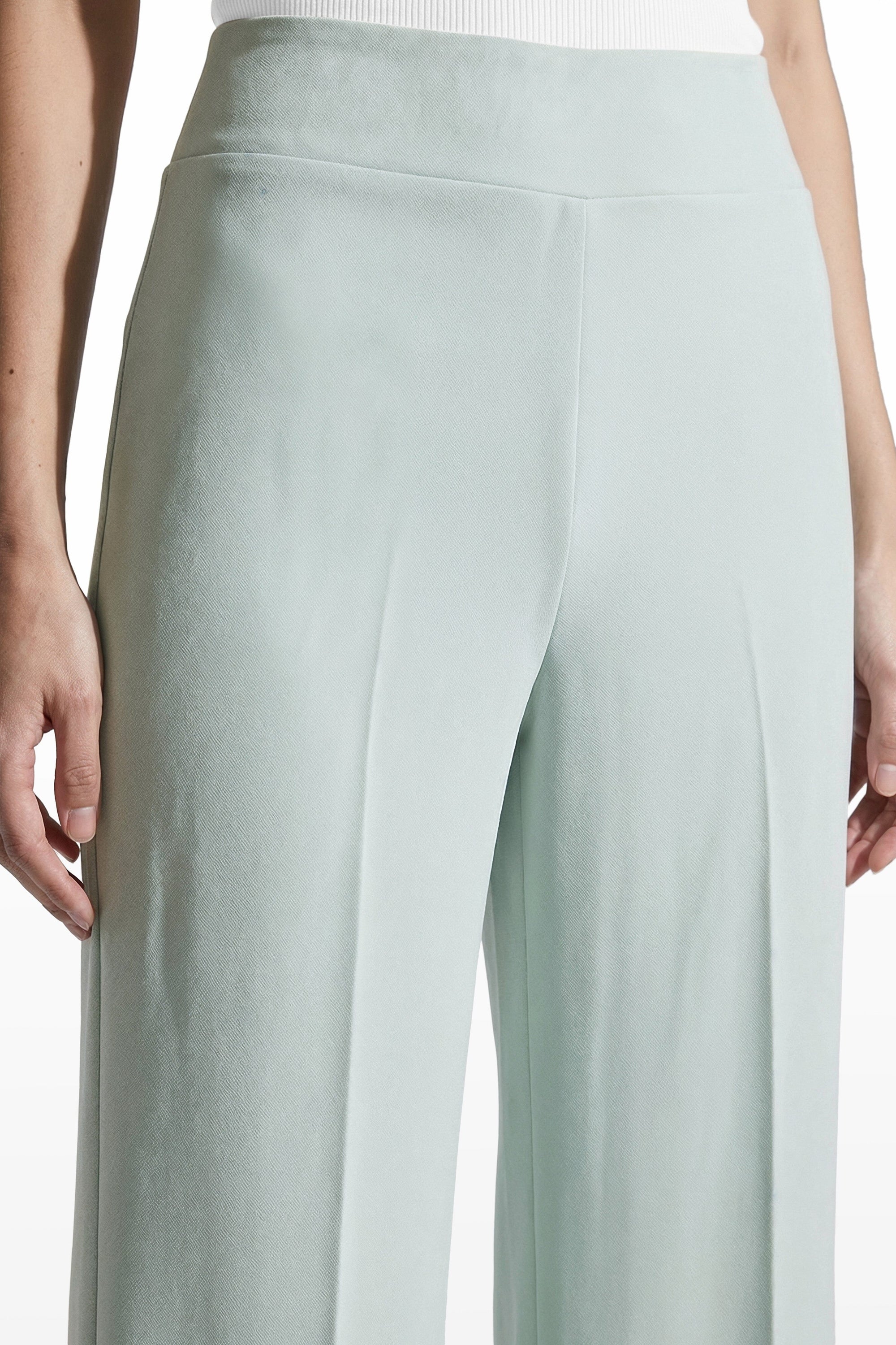 High Rise Pull On Wide Leg Pants Clothing Kasper