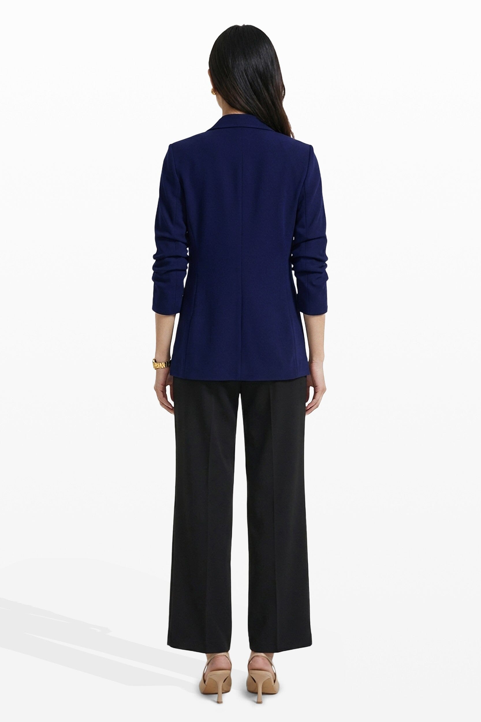 Open Front Scrunch Sleeve Jacket Clothing Kasper